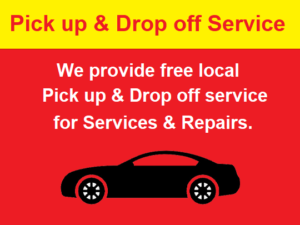 Pick up & Drop off service for MOT, servicing and repair work in Finchley